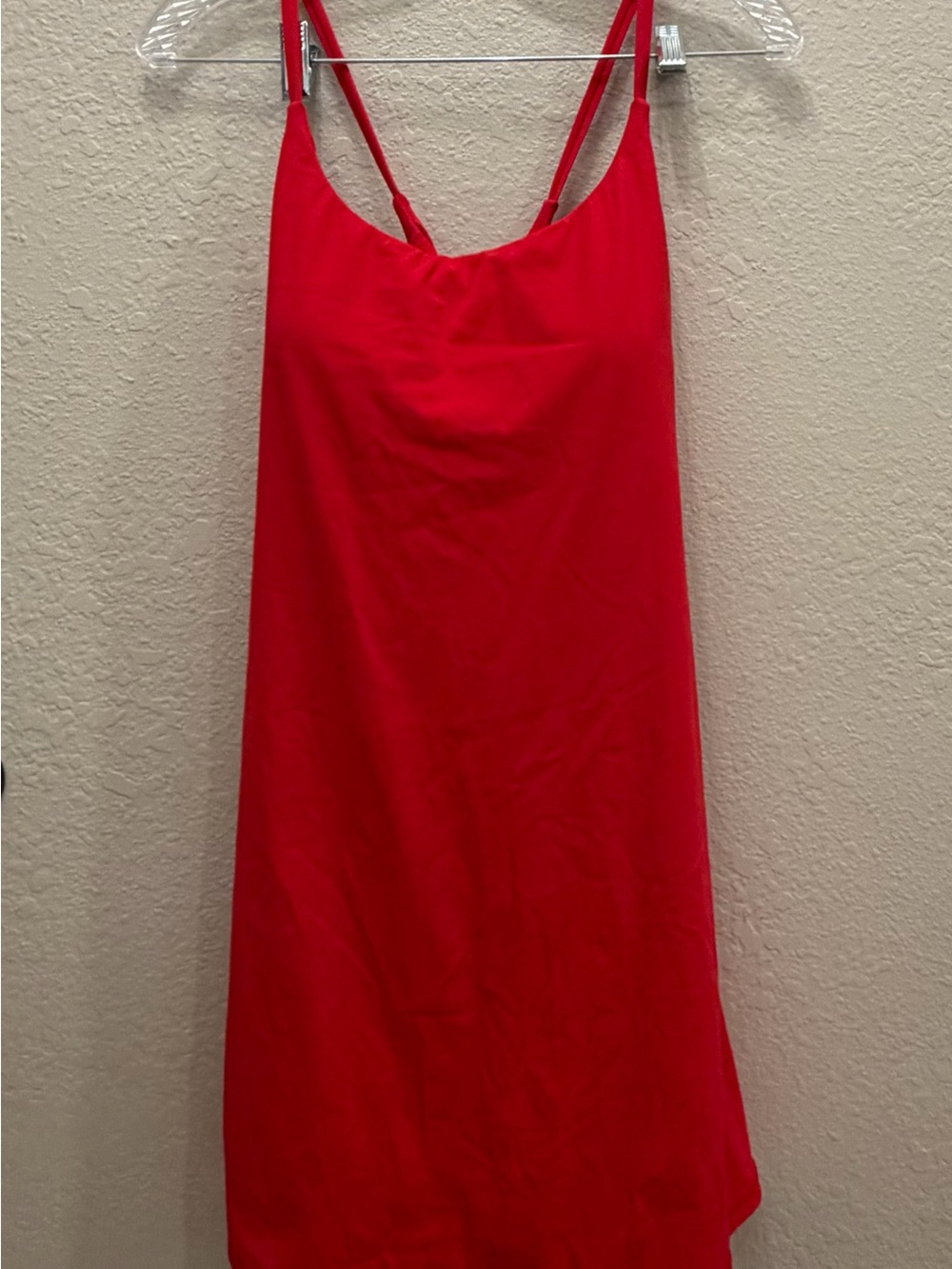 Halara SoftlyZero Plush Easy Peezy Backless Active Dress Red Large